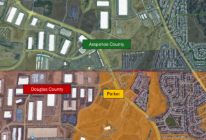 Example of a Metro Denver multi-jurisdictional area for a fiber optic path build